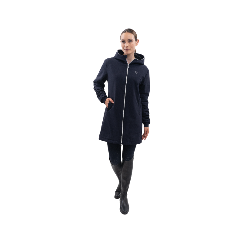 Harcour - Veste longue femme Abby marine | - Ohlala