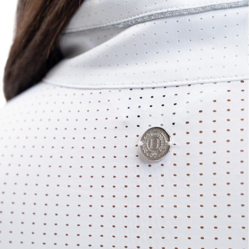 Harcour - Polo technique manches longues femme Breezi blanc | - Ohlala