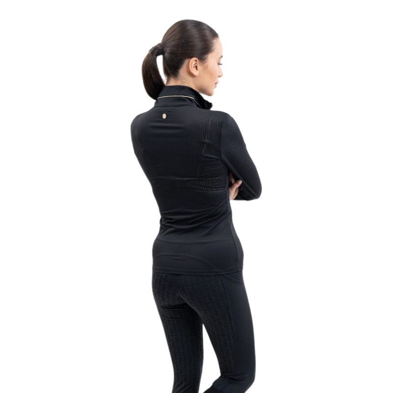 Harcour - Polo technique manches longues femme Breezi noir | - Ohlala