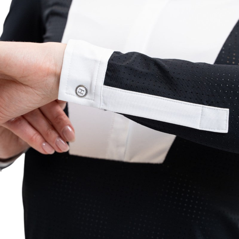 Harcour - Polo de concours manches longues femme Coco noir | - Ohlala