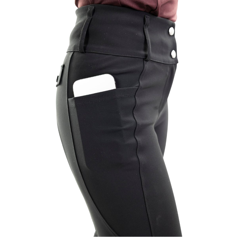 Harcour - Pantalon d'équitation femme Luce noir | - Ohlala