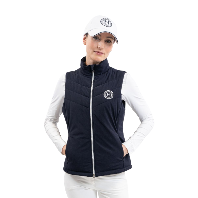 Harcour - Veste sans manches femme Pola marine/ blanc | - Ohlala