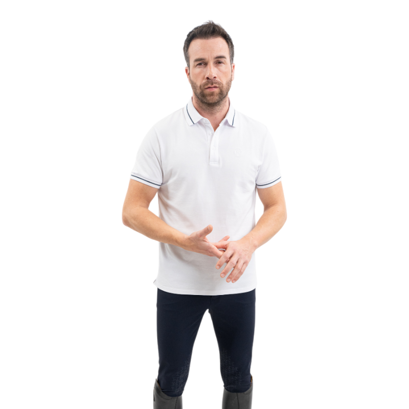Harcour - Polo manches courtes homme Oscar blanc | - Ohlala