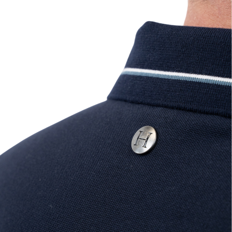 Harcour - Polo manches courtes homme Oscar marine | - Ohlala
