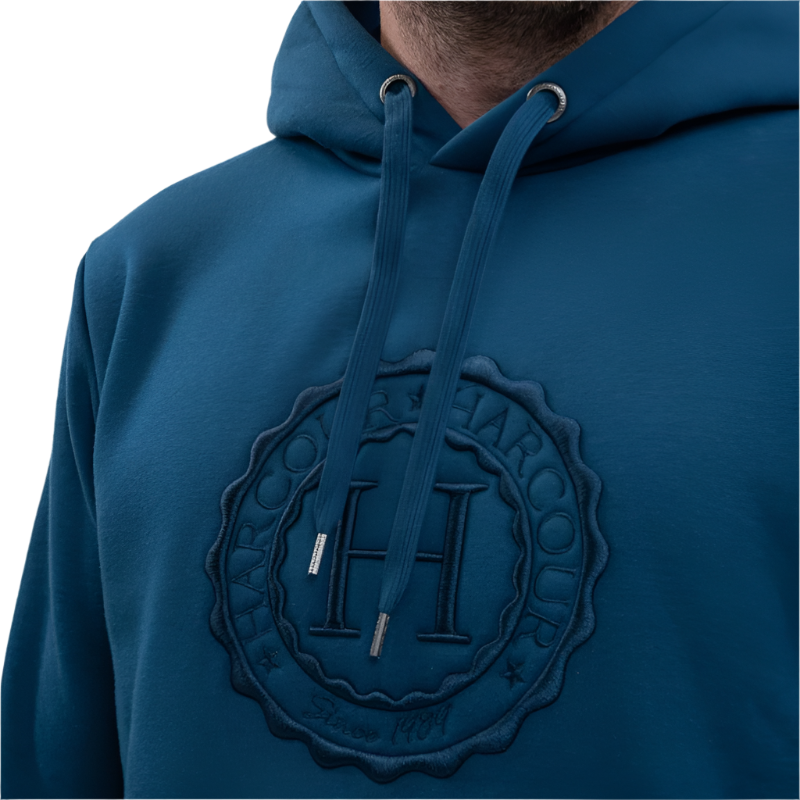 Harcour - Sweat à capuche unisexe Samy bleu lagon | - Ohlala