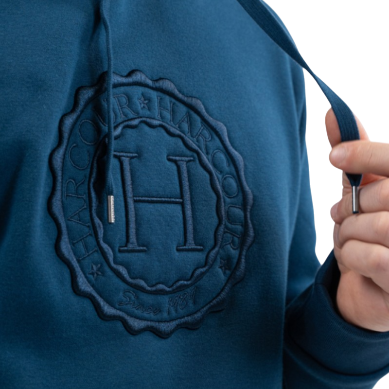 Harcour - Sweat à capuche unisexe Samy bleu lagon | - Ohlala