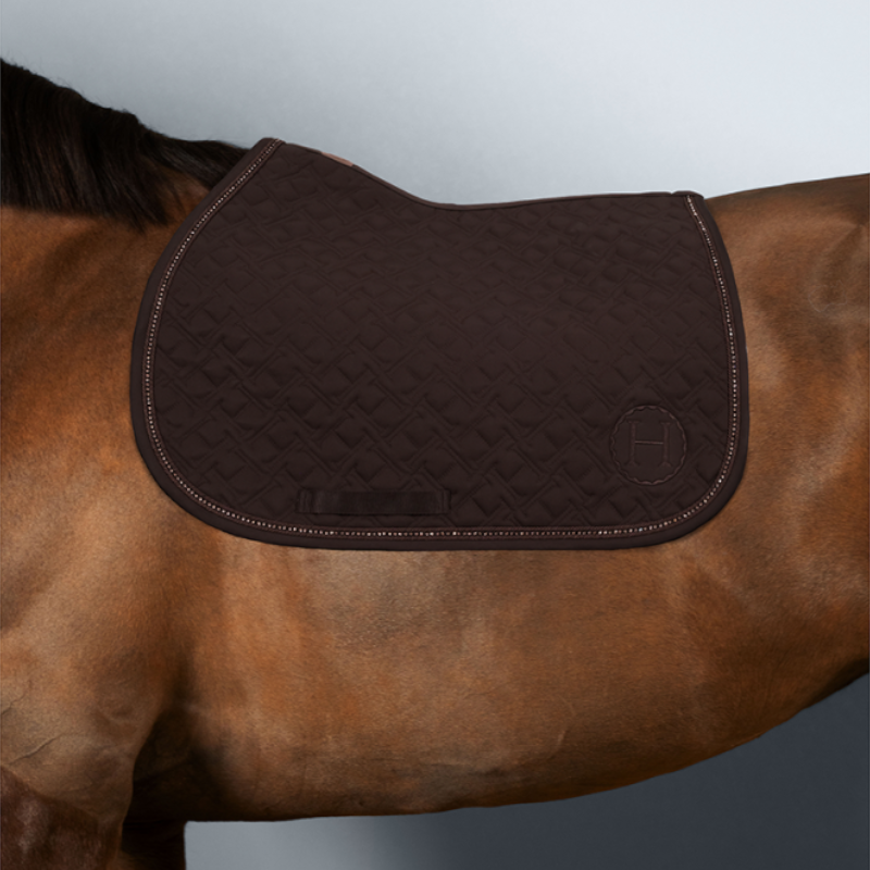 Harcour - Tapis de selle Saphir marron foncé | - Ohlala