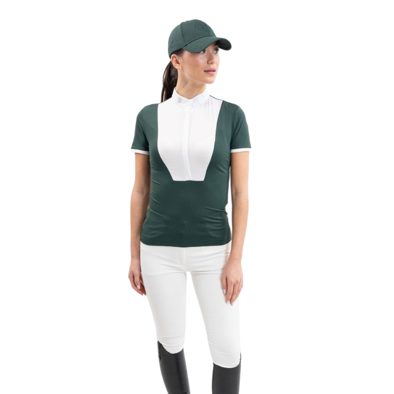 Harcour - Polo de concours manches courtes femme Shine jungle | - Ohlala