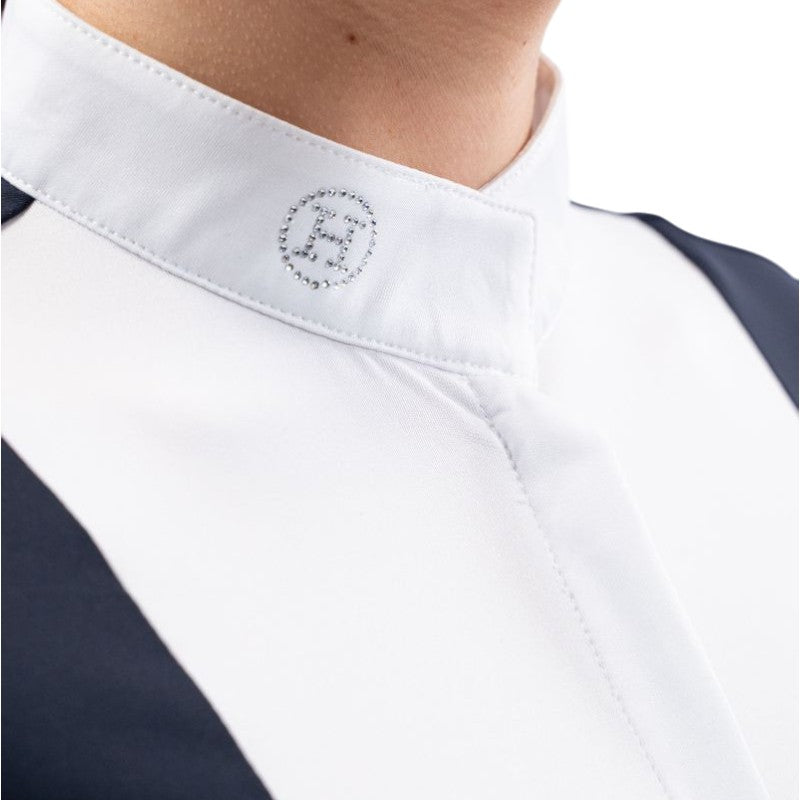 Harcour - Polo de concours manches courtes femme Shine marine | - Ohlala