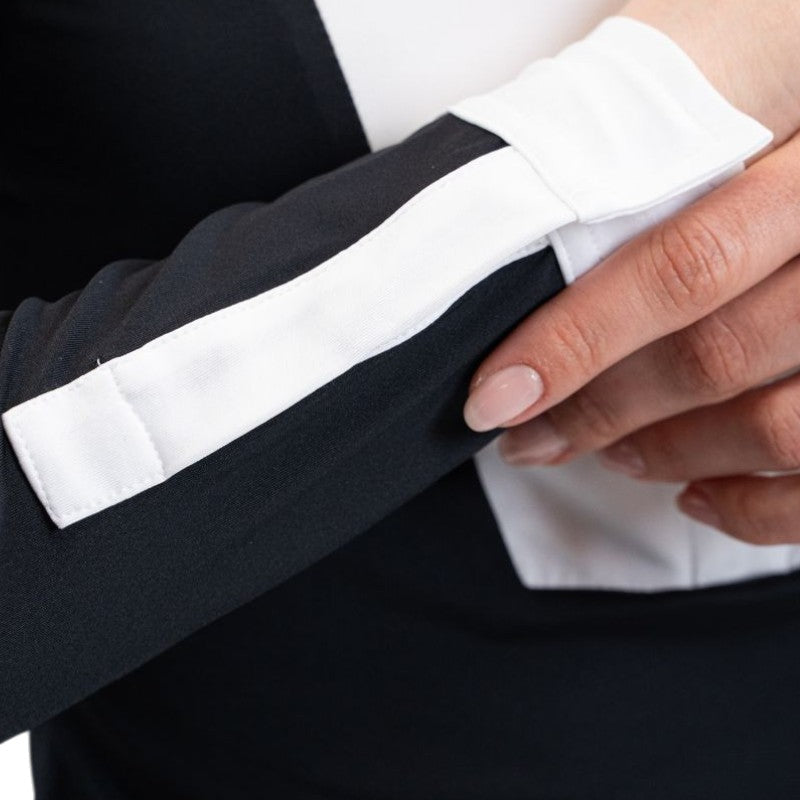 Harcour - Polo de concours manches longues femme Stella noir | - Ohlala