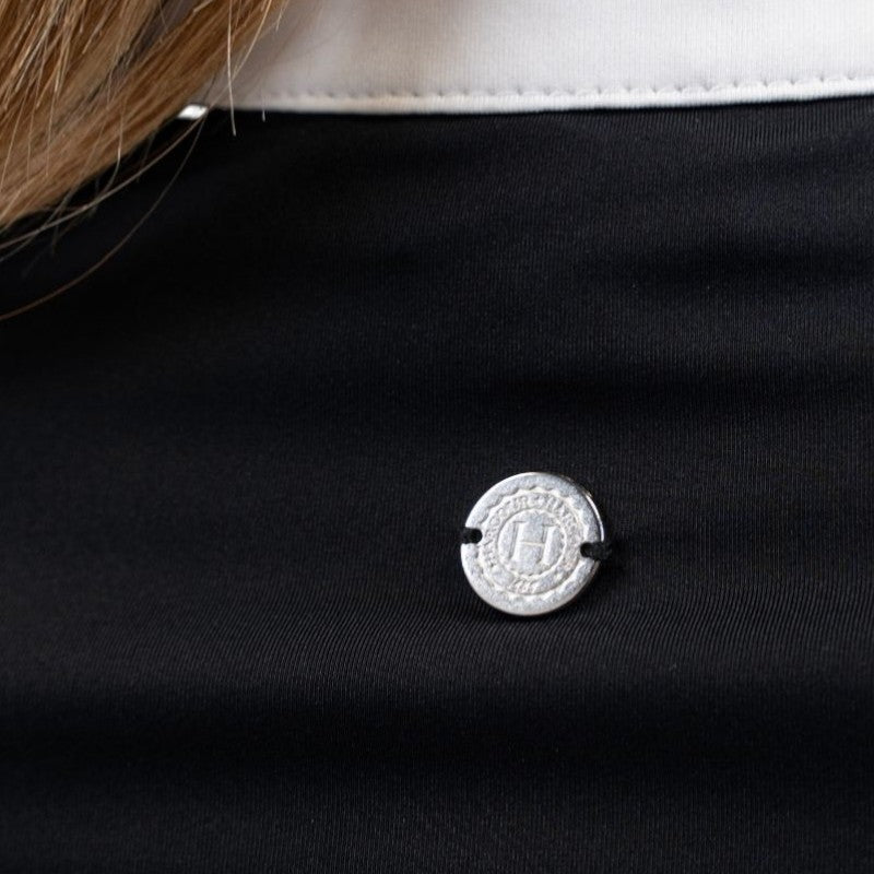 Harcour - Polo de concours manches longues femme Stella noir | - Ohlala