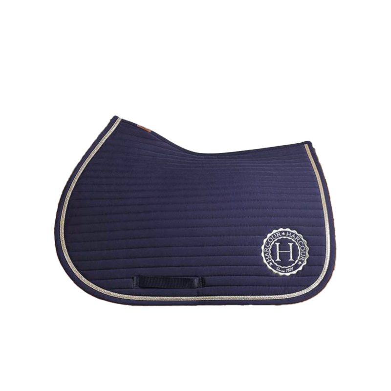 Harcour - Tapis de selle Karembar marine/ light gold | - Ohlala