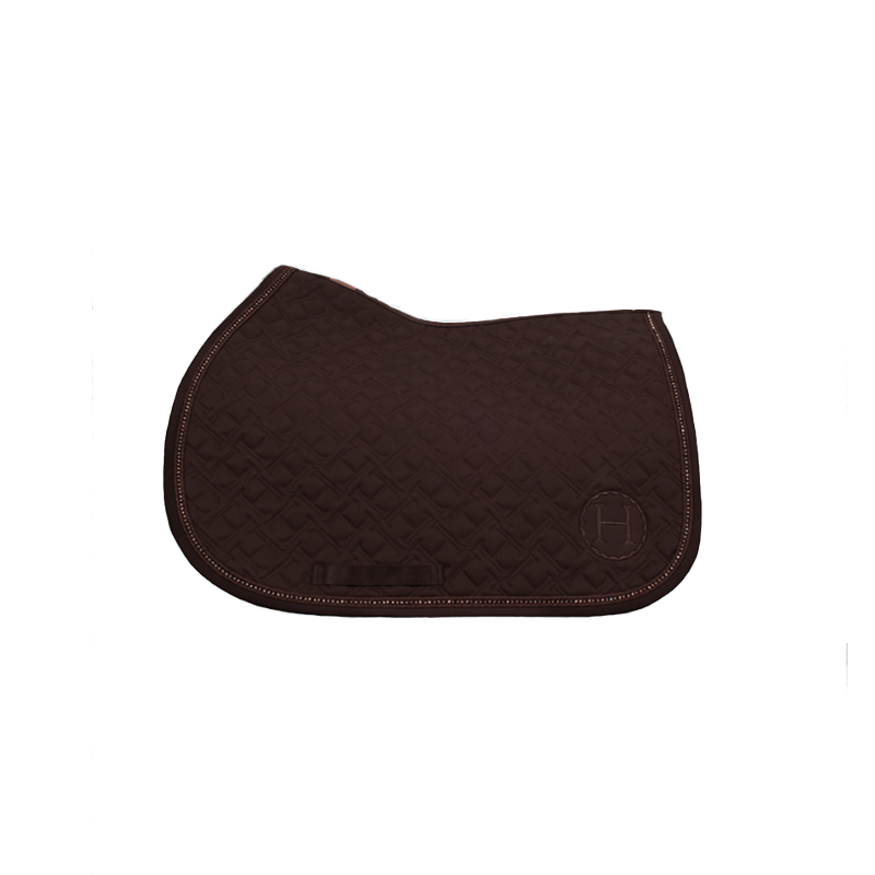 Harcour - Tapis de selle Saphir marron foncé | - Ohlala