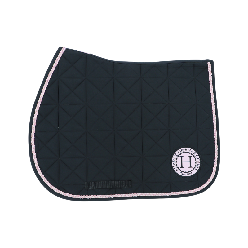 Harcour - Tapis de selle Suze noir/ rose | - Ohlala