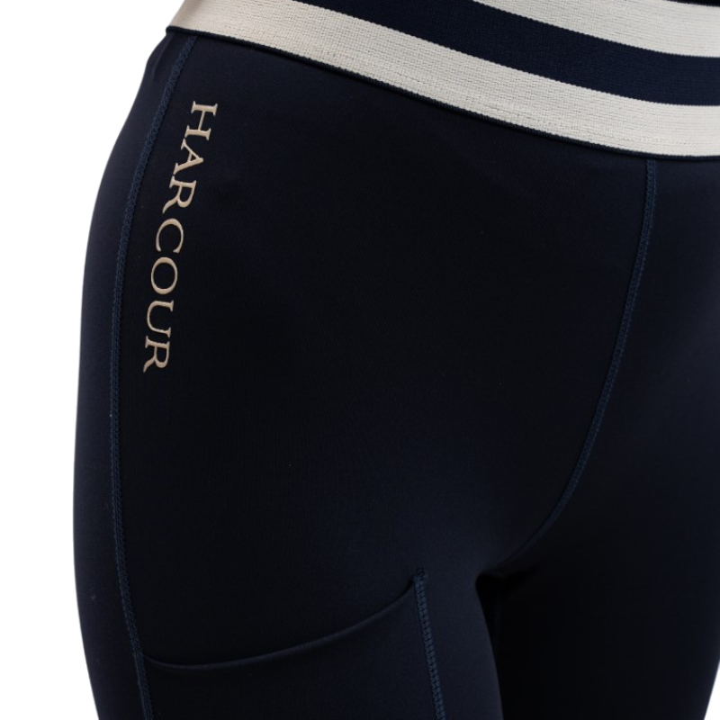 Harcour - Legging femme Volta marine/ lin | - Ohlala