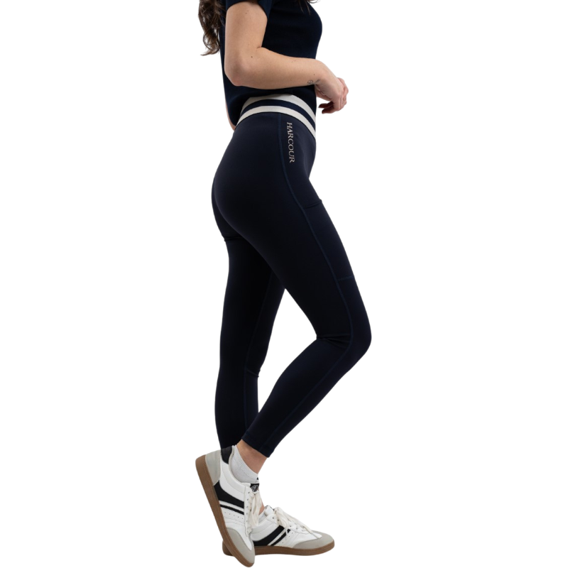 Harcour - Legging femme Volta marine/ lin | - Ohlala