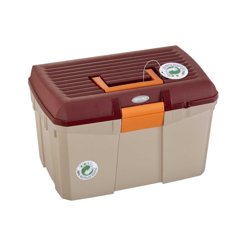 Hippotonic - Coffre de pansage édition limitée beige/ bordeaux | - Ohlala