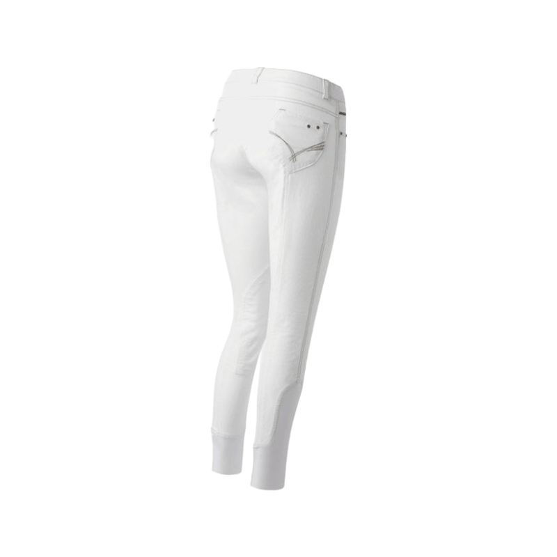 Equithème - Pantalon d'équitation femme Jean Texas Blanc | - Ohlala