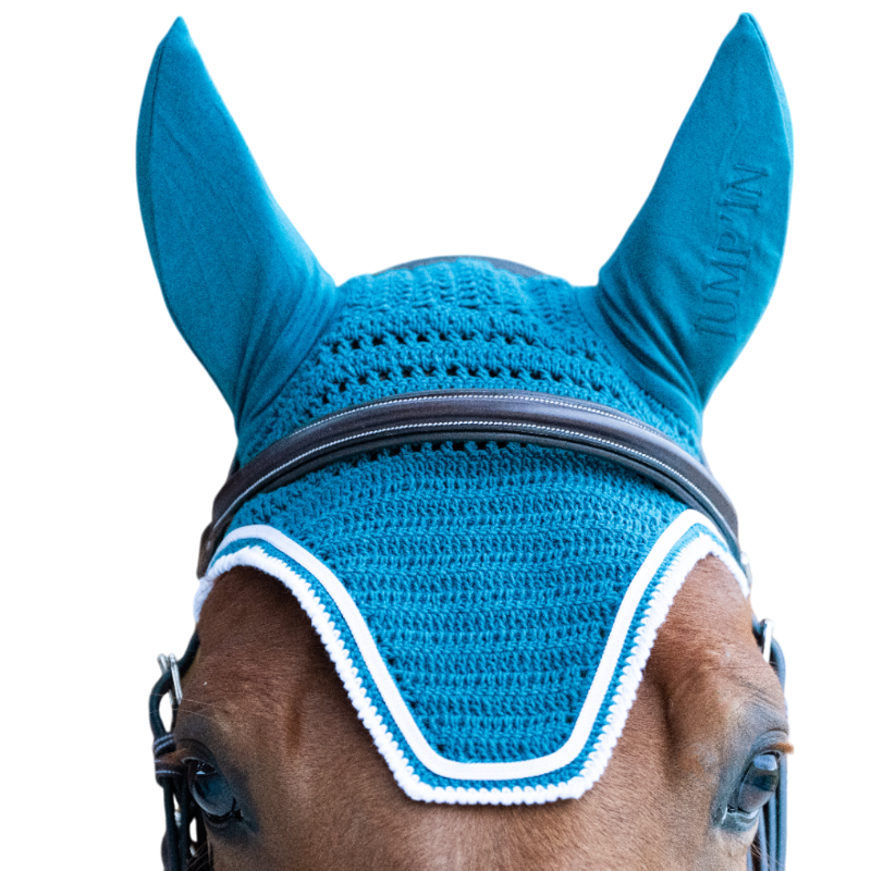 Jump'In - Bonnet pour chevaux Balthazar lagon/ blanc | - Ohlala