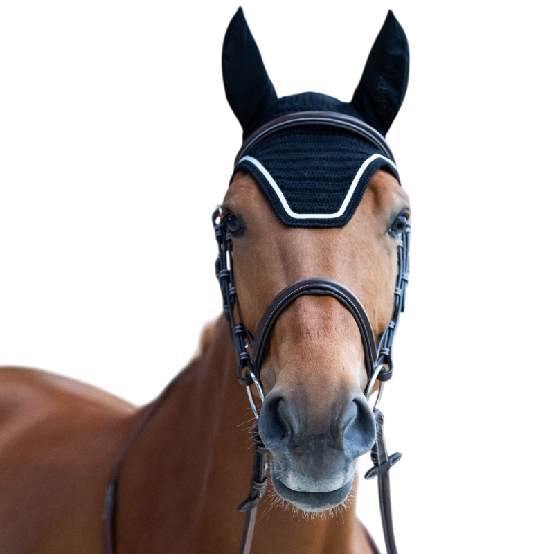 Jump'In - Bonnet pour chevaux Balthazar noir/ lurex | - Ohlala