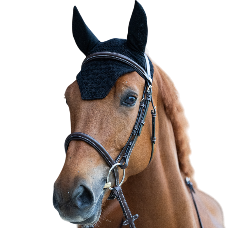 Jump'In - Bonnet pour chevaux Balthazar noir/ noir | - Ohlala