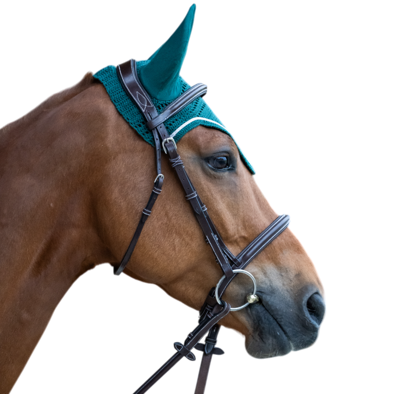 Jump'In - Bonnet pour chevaux Balthazar vert/ lurex | - Ohlala