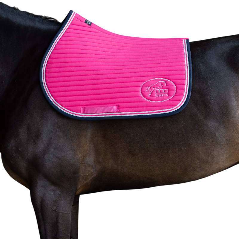 Jump'In - Tapis de selle Balthazar fuschia/ marine | - Ohlala
