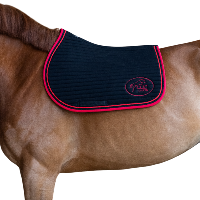 Jump'In - Tapis de selle Balthazar noir/ rouge | - Ohlala