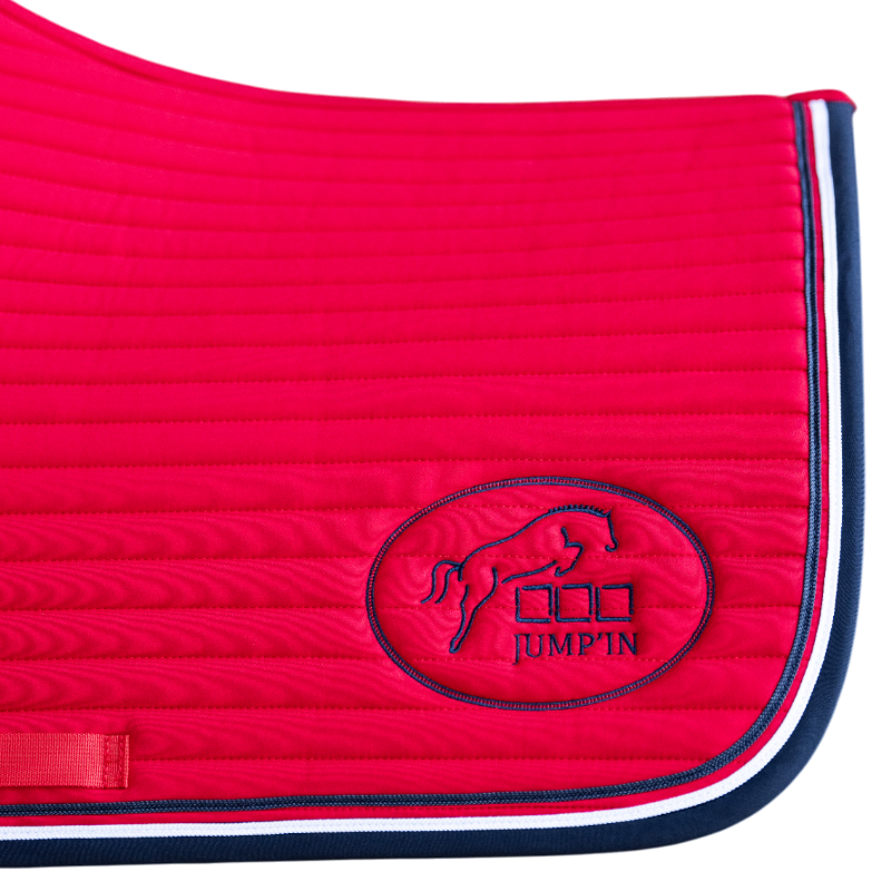 Jump'In - Tapis de selle Balthazar rouge/ marine | - Ohlala