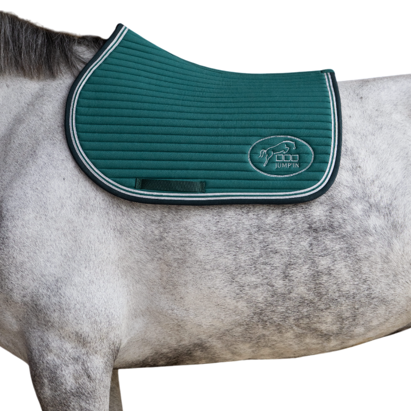Jump'In - Tapis de selle Balthazar vert/ marine | - Ohlala