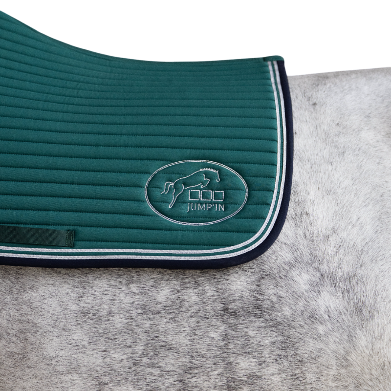 Jump'In - Tapis de selle Balthazar vert/ marine | - Ohlala