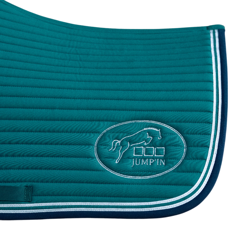 Jump'In - Tapis de selle Balthazar vert/ marine | - Ohlala