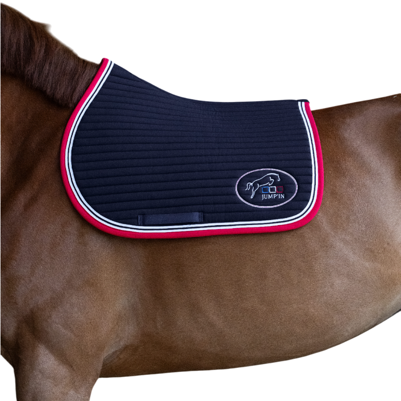 Jump'In - Tapis de selle Balthazar marine/ bleu-blanc-rouge | - Ohlala