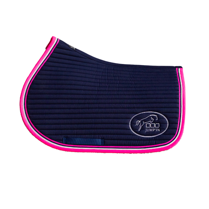 Jump'In - Tapis de selle Balthazar marine/ fuschia | - Ohlala