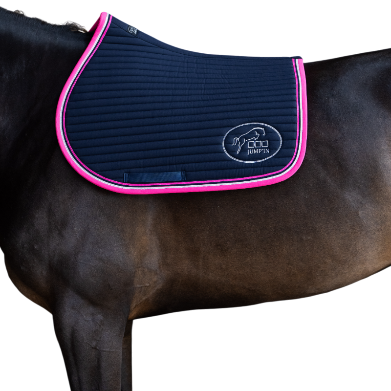 Jump'In - Tapis de selle Balthazar marine/ fuschia | - Ohlala