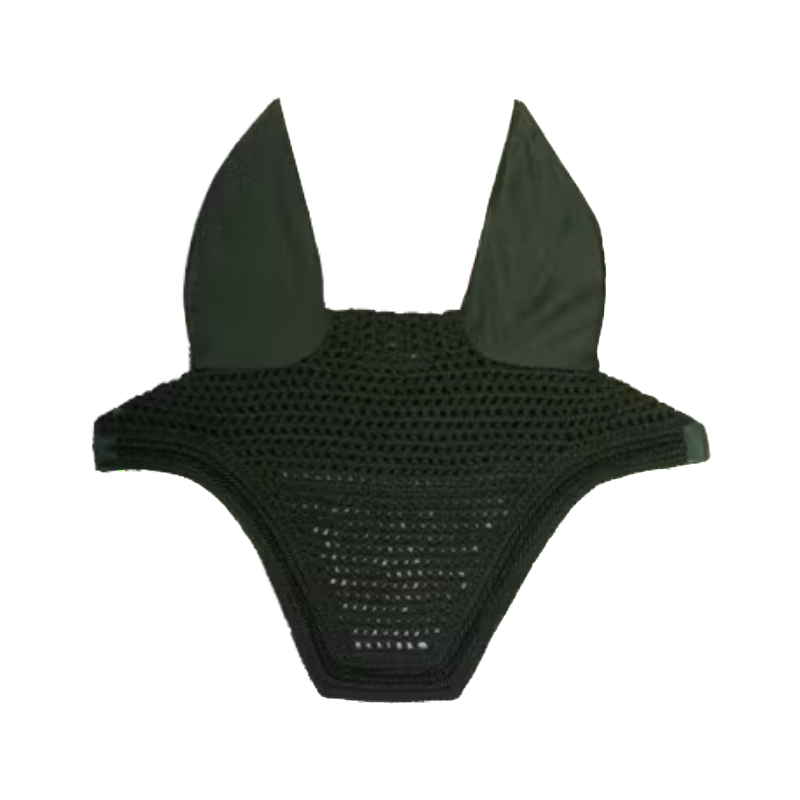 Kentucky Horsewear - Bonnet pour chevaux anti-bruits Wellington Velvet Mini Pearls pine green | - Ohlala