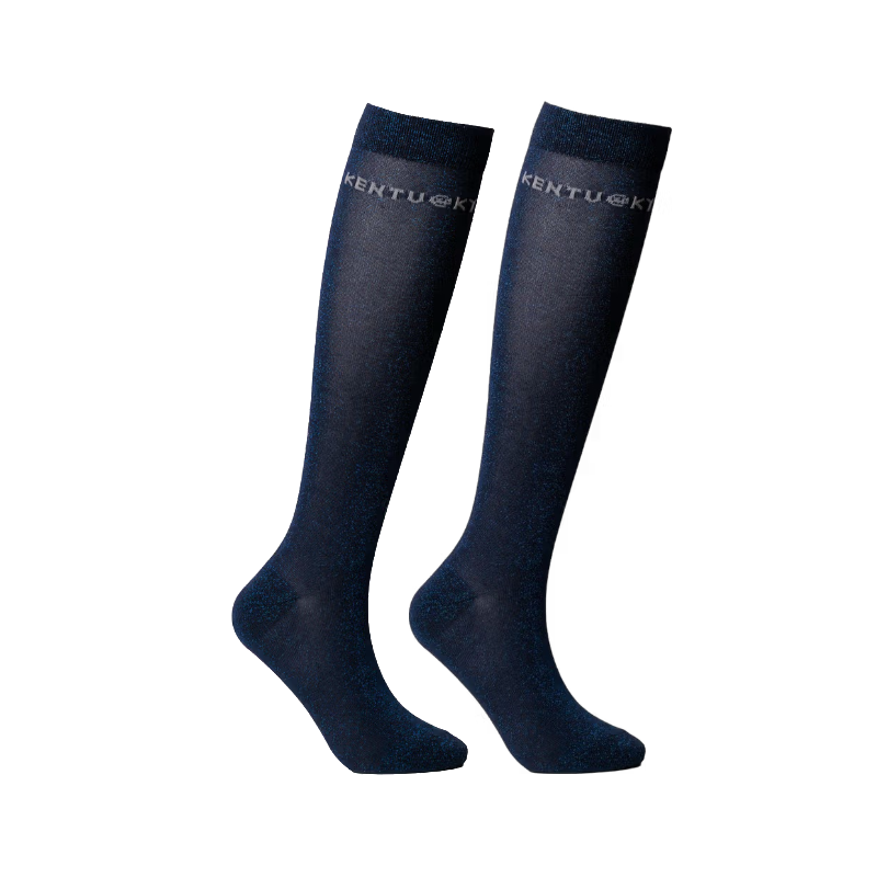 Kentucky Horsewear - Chaussettes d'équitation Glitter marine x3 | - Ohlala