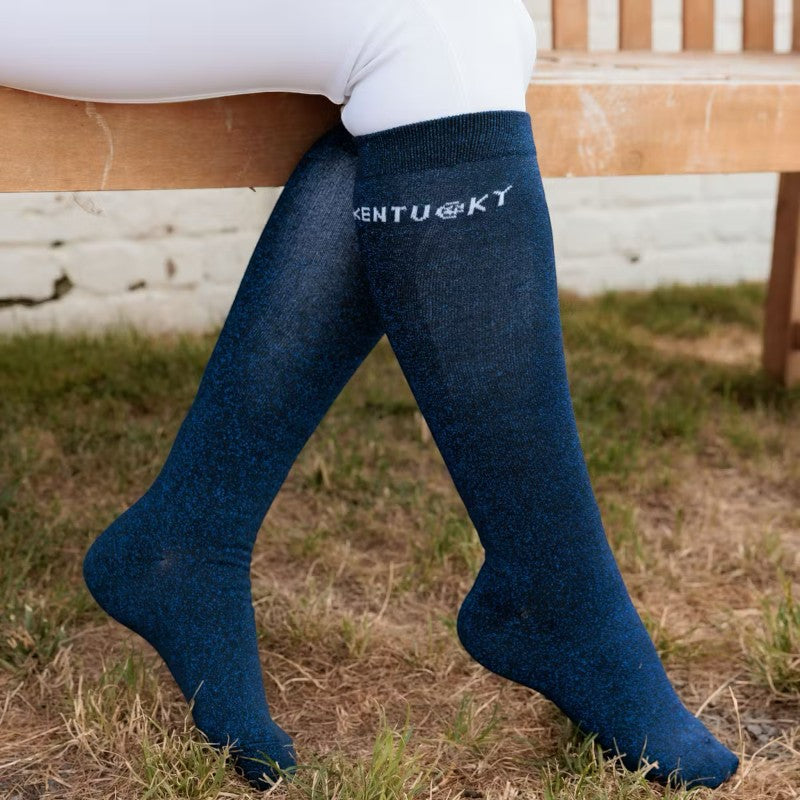 Kentucky Horsewear - Chaussettes d'équitation Glitter marine x3 | - Ohlala