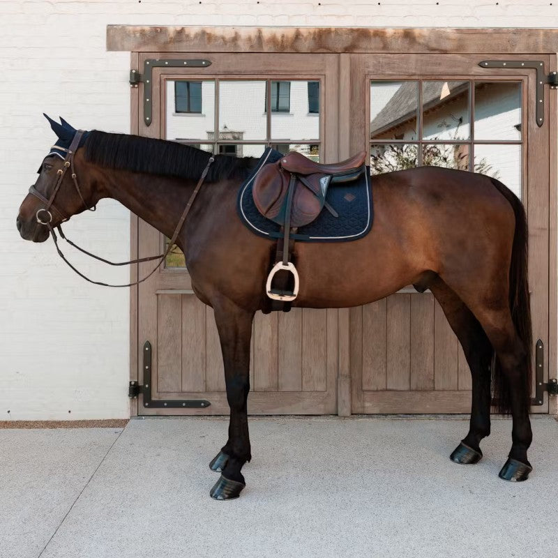 Kentucky Horsewear - Tapis de selle Velvet dark navy | - Ohlala