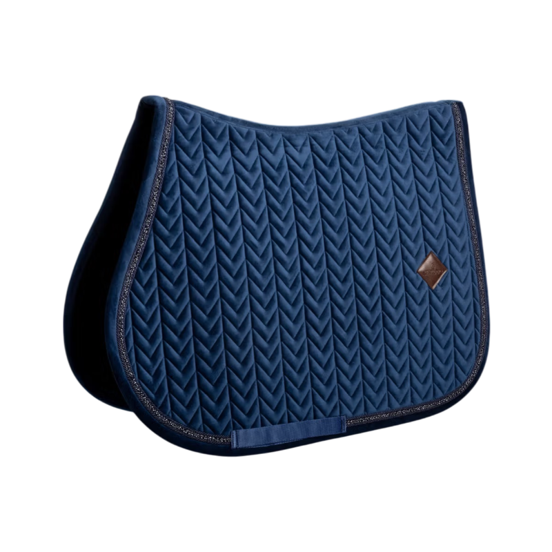 Kentucky Horsewear - Tapis de selle Velvet Mini Pearls marine | - Ohlala