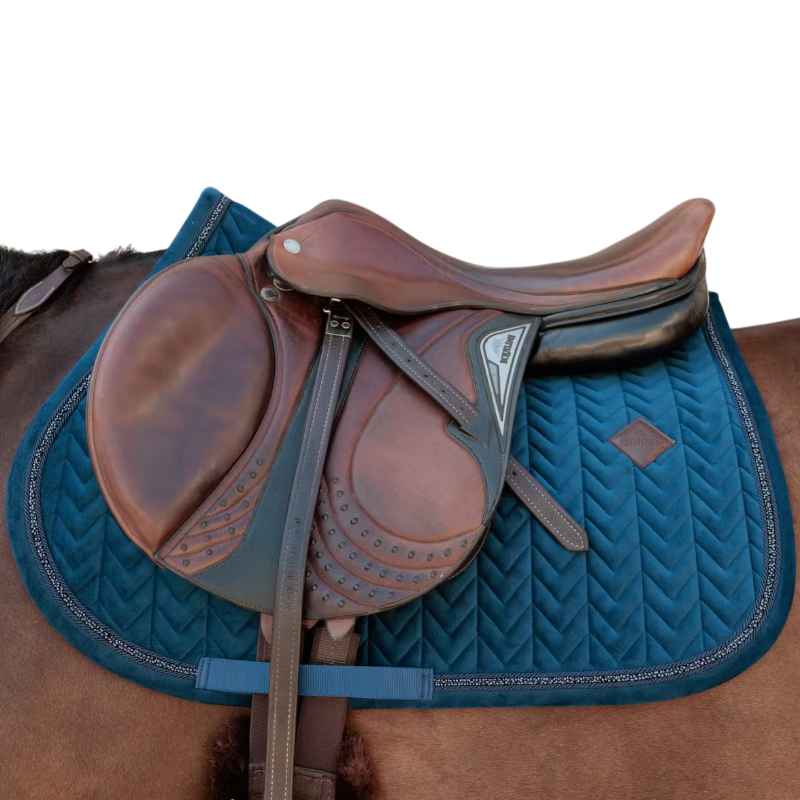 Kentucky Horsewear - Tapis de selle Velvet Mini Pearls marine | - Ohlala