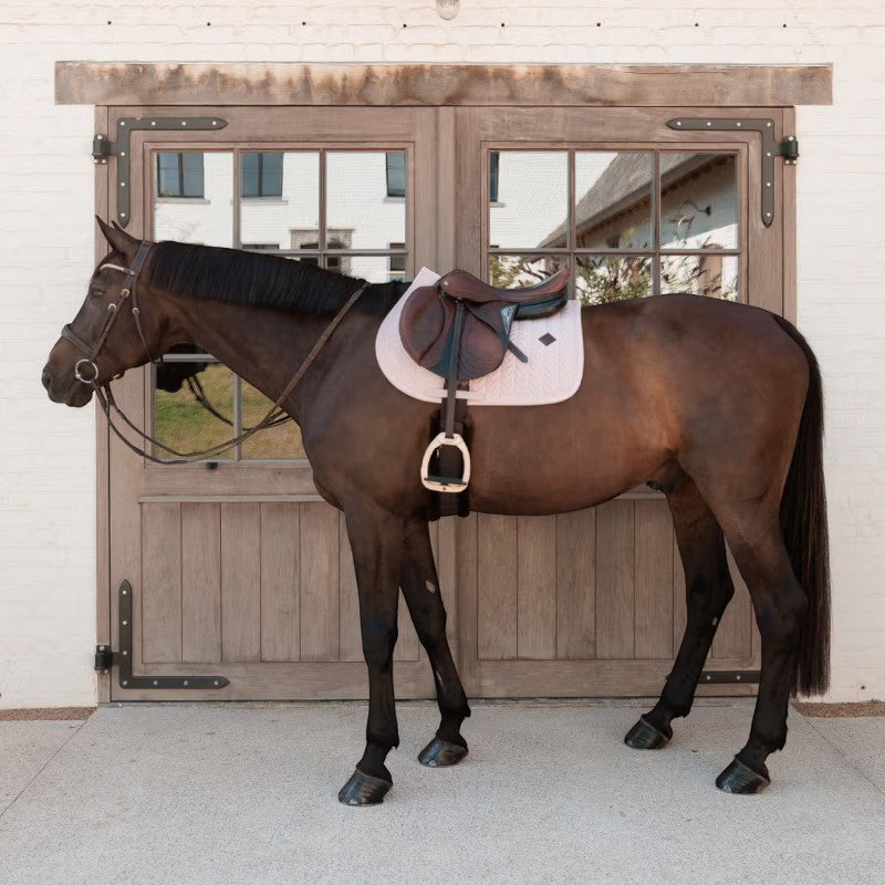 Kentucky Horsewear - Tapis de selle Velvet Mini Pearls vieux rose | - Ohlala