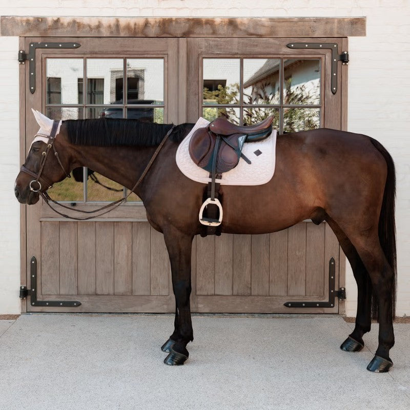 Kentucky Horsewear - Tapis de selle Velvet soft rose | - Ohlala