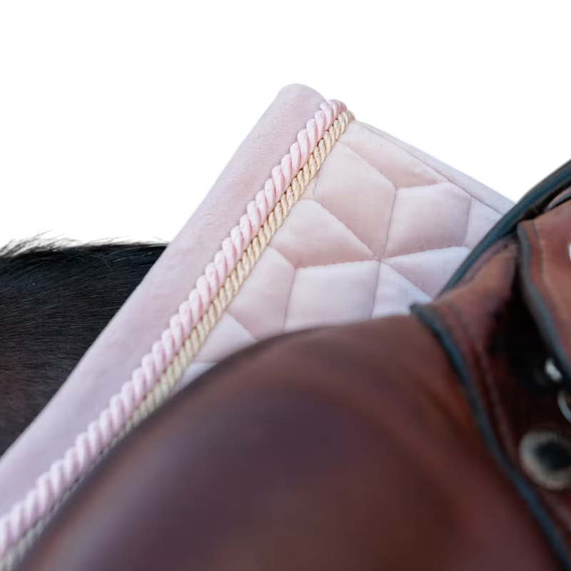 Kentucky Horsewear - Tapis de selle Velvet soft rose | - Ohlala