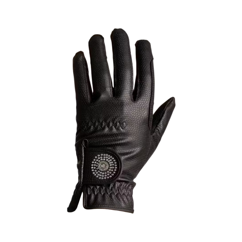 Kentucky Horsewear - Gants d'équitation Grip Glitter noir | - Ohlala