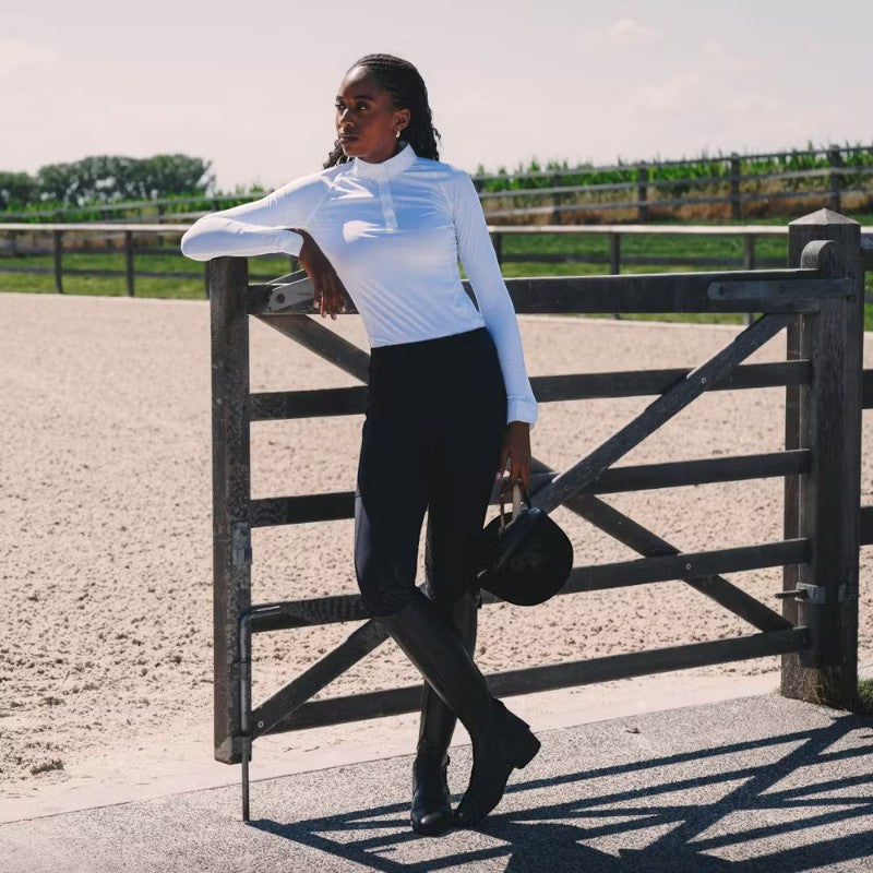 Kentucky Horsewear - Polo manches longues femme Classic blanc | - Ohlala