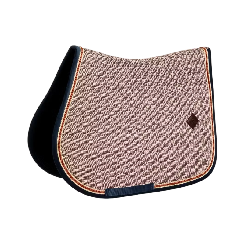 Kentucky Horsewear - Tapis de selle pied de poule bordeaux/ navy | - Ohlala