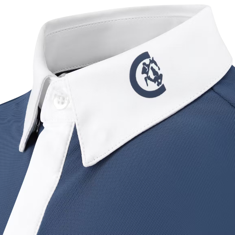 Kentucky Horsewear - Polo de concours Osaka Kids garçon manches courtes marine | - Ohlala