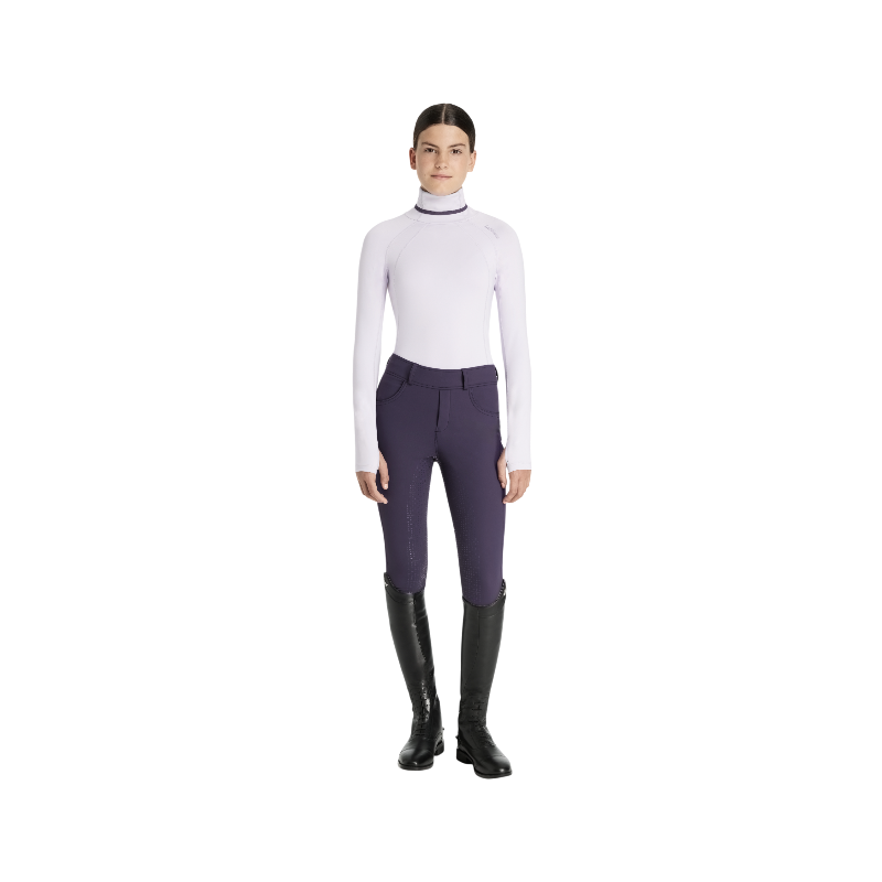 Lemieux - Baselayer fille à col montant Young Rider Savannah lilac | - Ohlala