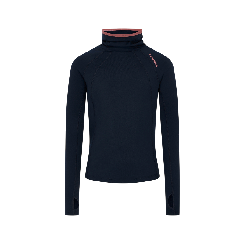 Lemieux - Baselayer fille à col montant Young Rider Savannah marine | - Ohlala